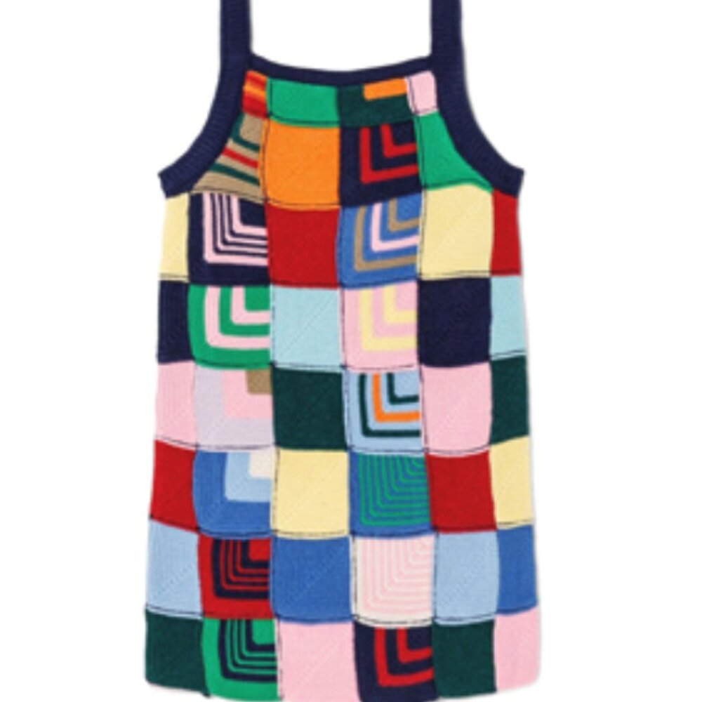 Re/Done Multicolor Patchwork Dress - image 5